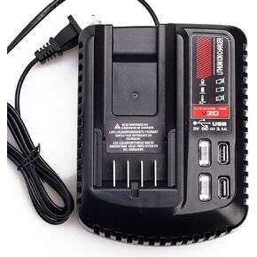 Lilocaja Replacement for Craftsman 20V Battery Charger CMCB104, Compatible with Craftsman 20V V20 Max Lithium-Ion Battery CMCB202 CMCB204 CMCB209 CMCB206 in Kuwait