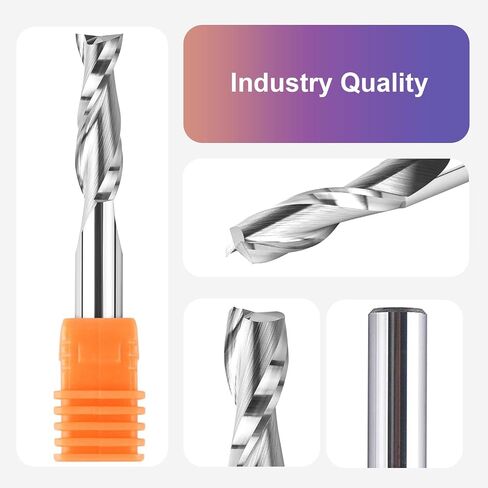 SpeTool Upcut Spiral Router Bit 3/8 Inch Shank 1-1/4 Inch Cutting Length Solid Carbide CNC Wood Router Engraving Bits in Saudi Arabia