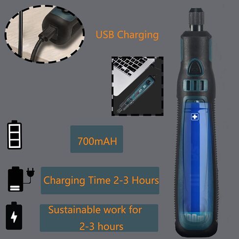 أداة دوارة لاسلكية 3.6 فولت، مجموعة أدوات دوارة لشحن USB بـ 3 سرعات مع ورق صنفرة مقاس 1 بوصة ووسادة دعم ساق 1/8، مجموعة وسادة تخزين رغوية ناعمة لسيارة مجوهرات مرآة معدنية خشبية in Kuwait