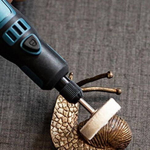 أداة دوارة لاسلكية 3.6 فولت، مجموعة أدوات دوارة لشحن USB بـ 3 سرعات مع ورق صنفرة مقاس 1 بوصة ووسادة دعم ساق 1/8، مجموعة وسادة تخزين رغوية ناعمة لسيارة مجوهرات مرآة معدنية خشبية in Kuwait