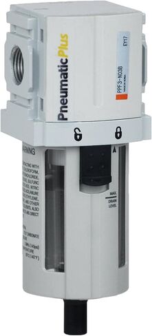 PneumaticPlus PPF4-N04B Compressed Air Particulate Filter 1/2" NPT, 5 Micron, Poly Bowl, Manual Drain, Bracket in Saudi Arabia