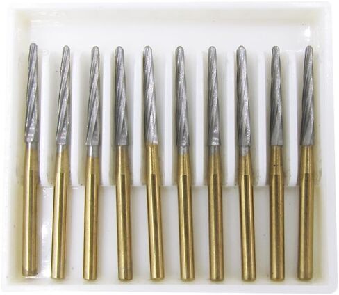 10pcs Endo-Z Tungsten Drill Bits Titanium Plated Burs 28mm in Kuwait