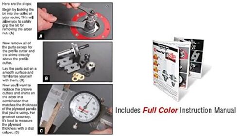 Amana Tool - 55438 Carbide Tipped Adjustable Mission Style Straight Instile & Rail Syste in Saudi Arabia