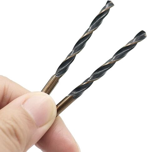 6mm Twist Drill Bit, HSS 4341, Gold Black Coated | Straight Shank, Drilling Bits for Home Improvment DIY, Metal, Wood, Plastic in Saudi Arabia
