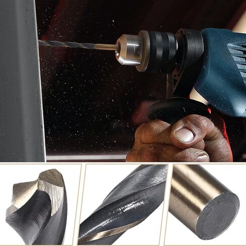 6mm Twist Drill Bit, HSS 4341, Gold Black Coated | Straight Shank, Drilling Bits for Home Improvment DIY, Metal, Wood, Plastic in Saudi Arabia