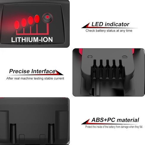 BECDXPal 2packs 3.5ah استبدال لبطارية ميلووكي M18 18 فولت بطارية ليثيوم ميلووكي ومجموعة الشاحن، 48-11-1811 بطارية ميلووكي M18 18 فولت وشاحن 48-59-1812 لبطارية ميلووكي 18 فولت in Kuwait