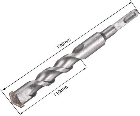 uxcell Rotary Hammer Drill Bit, 15/32-inch Bit, 9.4-inch Significant Depth, 13.4-inch Long, Carbide Tipped Hollow Square Shank Drill in Saudi Arabia