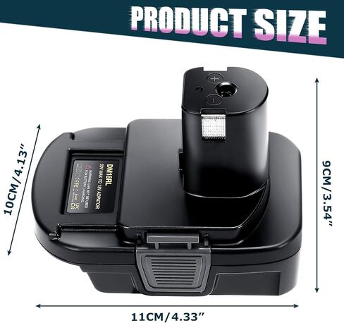 محول بطارية DM18RL لـ Dewalt لبطارية Milwaukee 20V/18V Li-Ion تتحول إلى بطارية ريوبي 18V P103 P104 P105 P107 P108 P109 P190 P100 in Kuwait