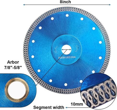 4" Diamond Tile Blades Super Thin Porcelain Turbo Blade | 2Pcs/Lot,for Angle Grinder,Smooth Cutting For Granite,Marble,Ceramic Tile,Brick,7/8"-20mm-5/8 Arbor in Saudi Arabia