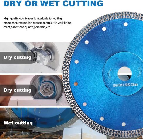 4" Diamond Tile Blades Super Thin Porcelain Turbo Blade | 2Pcs/Lot,for Angle Grinder,Smooth Cutting For Granite,Marble,Ceramic Tile,Brick,7/8"-20mm-5/8 Arbor in Saudi Arabia