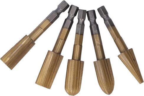 5Pcs Rotary File, High Speed Steel Burr Grinding Bit Hex Shank Tool Electric Grinding Tool Set in Kuwait