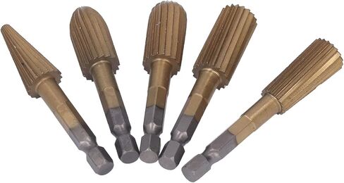 5Pcs Rotary File, High Speed Steel Burr Grinding Bit Hex Shank Tool Electric Grinding Tool Set in Kuwait