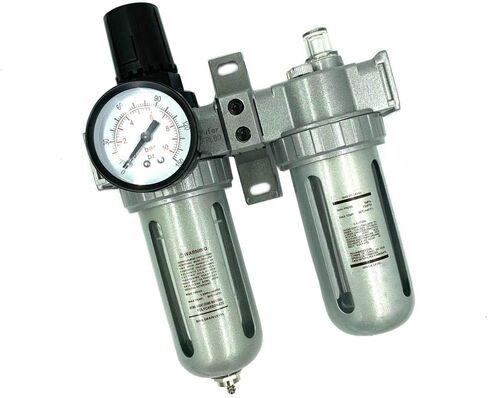 منظم فلتر الهواء AFRL80 من بروفر كومبو 1/2 انش ان بي تي، عنصر 5 ميكرون، وعاء بولي، تصريف يدوي - فلتر ضاغط الهواء منظم ضغط الهواء، فلتر فاصل للمياه والزيت in Kuwait