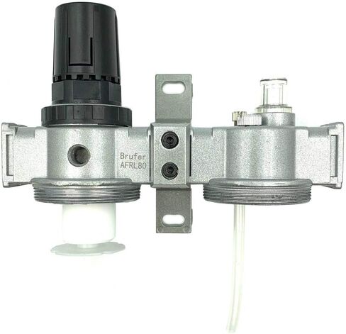 منظم فلتر الهواء AFRL80 من بروفر كومبو 1/2 انش ان بي تي، عنصر 5 ميكرون، وعاء بولي، تصريف يدوي - فلتر ضاغط الهواء منظم ضغط الهواء، فلتر فاصل للمياه والزيت in Kuwait