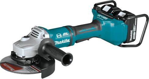Makita XAG12PT1 5.0Ah 18V X2 LXT Lithium-Ion 36V Brushless Cordless 7" Paddle Switch Cut-Off/Angle Grinder Kit, with Electric Brake , Blue in Saudi Arabia