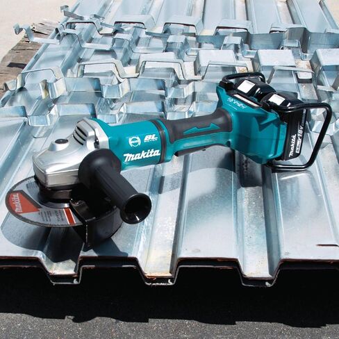 Makita XAG12PT1 5.0Ah 18V X2 LXT Lithium-Ion 36V Brushless Cordless 7" Paddle Switch Cut-Off/Angle Grinder Kit, with Electric Brake , Blue in Saudi Arabia