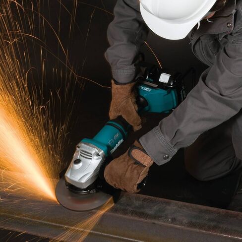 Makita XAG12PT1 5.0Ah 18V X2 LXT Lithium-Ion 36V Brushless Cordless 7" Paddle Switch Cut-Off/Angle Grinder Kit, with Electric Brake , Blue in Saudi Arabia