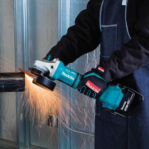 Makita XAG12PT1 5.0Ah 18V X2 LXT Lithium-Ion 36V Brushless Cordless 7" Paddle Switch Cut-Off/Angle Grinder Kit, with Electric Brake , Blue in Saudi Arabia