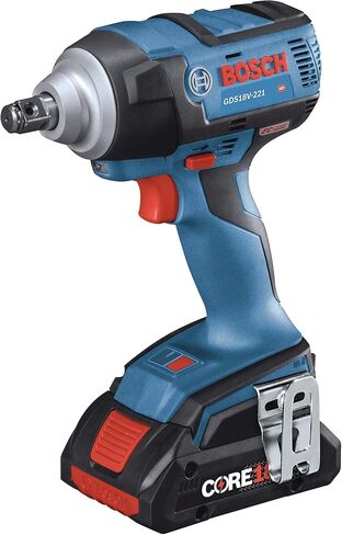 BOSCH GDS18V-221B25 18V EC Brushless 1/2 In. Impact Wrench Kit with (2) CORE18V 4.0 Ah Compact Batteries in Saudi Arabia