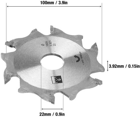 Biscuit Jointer Blade,100mm / 4inch Carbide Biscuit Jointer Blade Cutter Replacement for Woodworking in Saudi Arabia