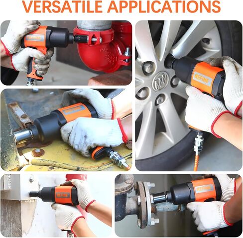 REFINE Air Impact Wrench,Pneumatic Impact Gun 1/2 inch,Heavy Duty 626 ft-Lbs Max Loosening Torque Output,Air impact gun Twin Hammer 7500RPM for Automobile Repair, Changing Tires in Kuwait