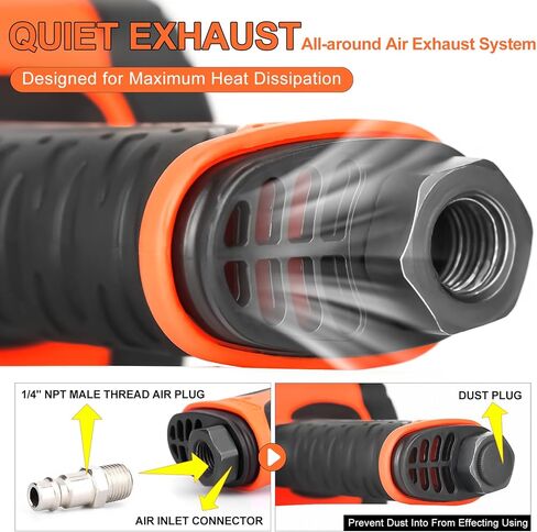 REFINE Air Impact Wrench,Pneumatic Impact Gun 1/2 inch,Heavy Duty 626 ft-Lbs Max Loosening Torque Output,Air impact gun Twin Hammer 7500RPM for Automobile Repair, Changing Tires in Kuwait