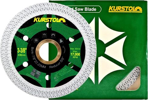 KURSTOL Tile Porcelain Diamond Blade - 4.5"/115mm Super Thin Diamond Cutting Disc Wheel,Arbor 7/8"-5/8" for Ceramic Granite,Marble Angle Grinder Tile Saw Blade in Saudi Arabia