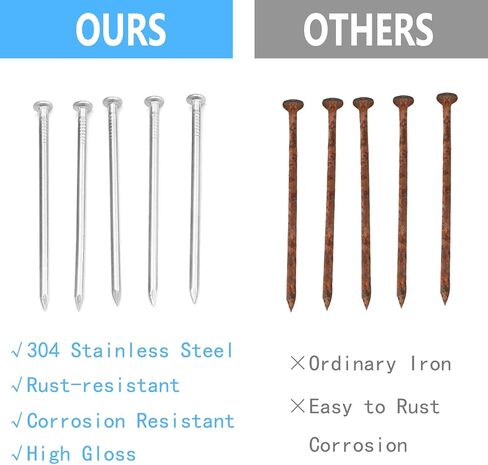 مجموعة متنوعة من أظافر الأجهزة الفاخرة 50 قطعة، أظافر من الفولاذ المقاوم للصدأ 3 بوصة 304، أظافر معلقة للصور، أظافر نهائية، أظافر مسطحة الرأس، أظافر جدارية، أظافر خشبية، أظافر طويلة، أظافر تثبيت in Kuwait