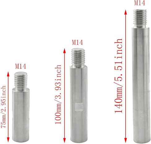 TAODAN Polishing Machine Extended Rod M14 (75MM+100MM+140MM) Angle Grinder Extension Conversion Shaft in Saudi Arabia