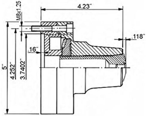 HHIP 3900-4715 5C Collet Chuck, D1-4 Spindle, 6,000 RMP in Saudi Arabia