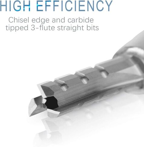 HQMaster 1/2 بوصة عرقوب راوتر بت كربيد مائل نهاية مطحنة يغرق TCT النقش قاطعة الطحن الصناعية الجودة الخشب الخشب MDF الخشب الصلب اللوح الخشب الرقائقي (12.7 × 6 × 22 × 70 مم) in Kuwait