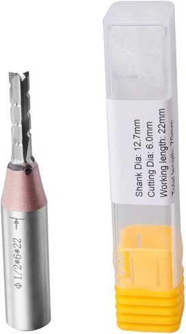 HQMaster 1/2 بوصة عرقوب راوتر بت كربيد مائل نهاية مطحنة يغرق TCT النقش قاطعة الطحن الصناعية الجودة الخشب الخشب MDF الخشب الصلب اللوح الخشب الرقائقي (12.7 × 6 × 22 × 70 مم) in Kuwait