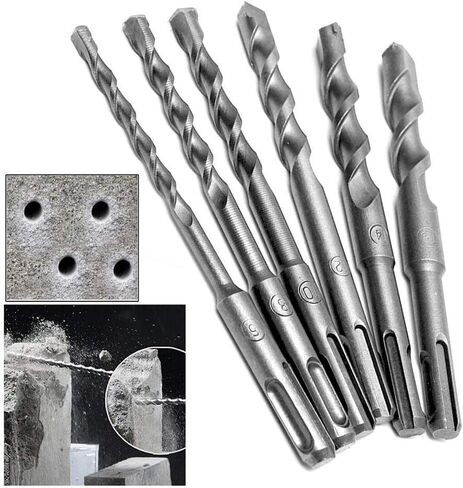 LOVPAIN6pcs SDS-Plus مطرقة دورانية مجموعة لقمة مثقاب مقبض دائري فتحتين تأثير لقمة ثقب 6 مللي متر 8 مللي متر 10 مللي متر 12 مللي متر 14 مللي متر 16 مللي متر in Saudi Arabia