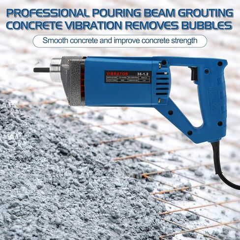 Geeyae هزاز خرسانة، 3/4HP 13000VPM كهربائي باليد هزاز خرسانة بقوة 800 وات 110 فولت مع أدوات خرسانة بقضيب عمود 4FT/1.2M in Kuwait