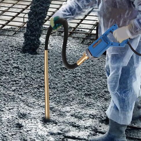 Geeyae هزاز خرسانة، 3/4HP 13000VPM كهربائي باليد هزاز خرسانة بقوة 800 وات 110 فولت مع أدوات خرسانة بقضيب عمود 4FT/1.2M in Kuwait