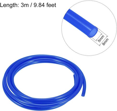 uxcell Pneumatic Air Tubing, 8mm OD x 5mm ID 3 Meter (118 Inch) PU Polyurethane Air Compressor Clear Tubing Hose Pipe in Saudi Arabia