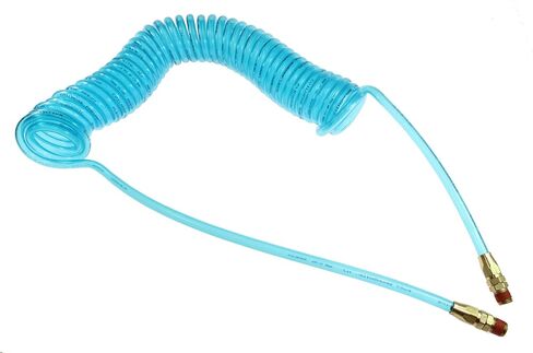Coilhose Pneumatics PR14-15B-B Flexcoil Polyurethane Coiled Air Hose, 1/4-Inch ID, 15-Foot Length with (2) 1/4-Inch MPT Swivel Fittings, Dark Blue in Saudi Arabia