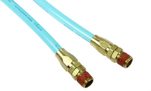 Coilhose Pneumatics PR14-15B-B Flexcoil Polyurethane Coiled Air Hose, 1/4-Inch ID, 15-Foot Length with (2) 1/4-Inch MPT Swivel Fittings, Dark Blue in Saudi Arabia
