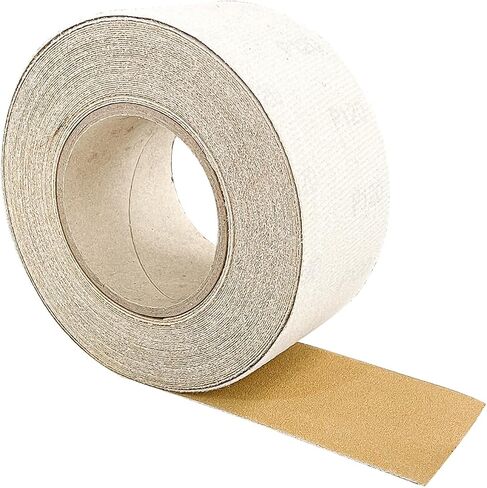 Sutekus 80 Grit Gold Longboard Continuous Sandpaper Roll with Hook & Loop Backing 2-3/4" Wide x 16 Yards Long for Automotive Woodworking Polishing Long Board Sanders Hand Sanding Blocks (120-Grits) in Saudi Arabia