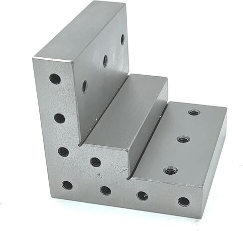 Caste Iron 100 mm/ 4" Stepped Angle Plate for Milling Machine Lathe Engineering Work-holding Tools-Tapped Drills in Saudi Arabia