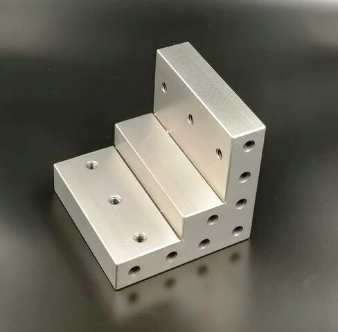 Caste Iron 100 mm/ 4" Stepped Angle Plate for Milling Machine Lathe Engineering Work-holding Tools-Tapped Drills in Saudi Arabia