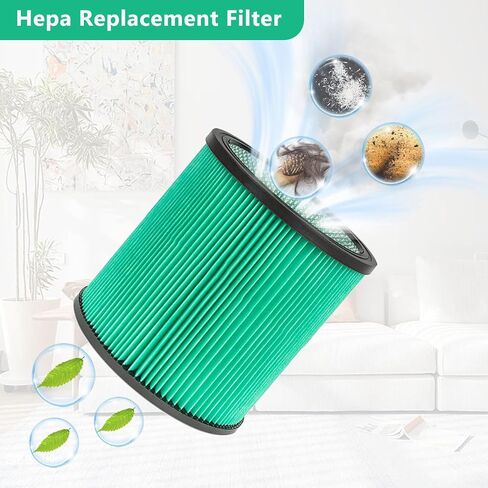 2 حزمة DXVC6914 قسط مرشح فراغ خرطوشة HEPA متوافق مع ديوالت 6-16 جالون فراغ الرطب / الجاف، مع 3 حزمة DXVA19-4101 أكياس مرشح استبدال عالية الكفاءة لشركة ديوالت in Kuwait
