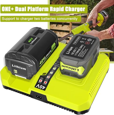 40V 18V Charger Replacefor Ryobi P137 Battery Charger, Compatible for Ryobi 40V Battery and Ryobi 18V Battery in Kuwait