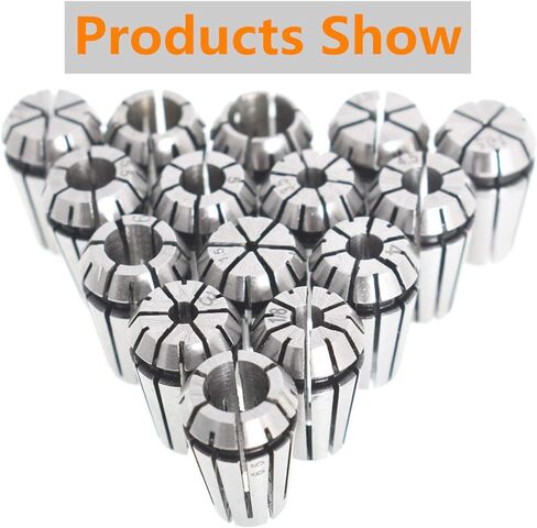 findmall 15Pcs ER11 Precision Spring Collet Set 1-7MM and 1/8,1/4-Inch for CNC Milling Lathe Tool and Work-Holding Engraving Machine in Saudi Arabia