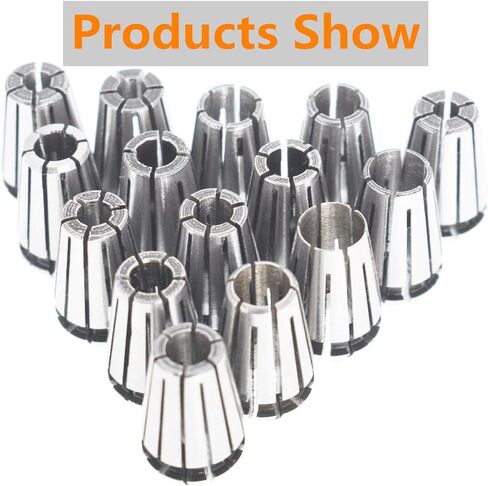 findmall 15Pcs ER11 Precision Spring Collet Set 1-7MM and 1/8,1/4-Inch for CNC Milling Lathe Tool and Work-Holding Engraving Machine in Saudi Arabia