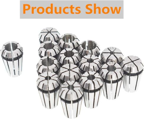 findmall 15Pcs ER11 Precision Spring Collet Set 1-7MM and 1/8,1/4-Inch for CNC Milling Lathe Tool and Work-Holding Engraving Machine in Saudi Arabia