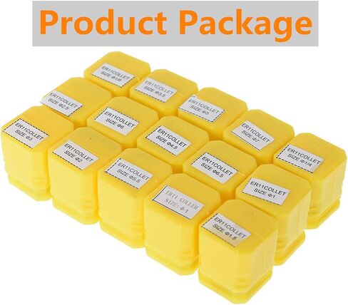 findmall 15Pcs ER11 Precision Spring Collet Set 1-7MM and 1/8,1/4-Inch for CNC Milling Lathe Tool and Work-Holding Engraving Machine in Saudi Arabia