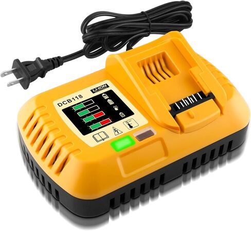 ADVNOVO 8A DCB118 Charger Rapid Replacement for Fast Charger DCB1112 DCB118 Battery Charger for 20V Battery DCB204 DCB206 20V/60V Battery DCB606 DCB609, Yellow in Kuwait