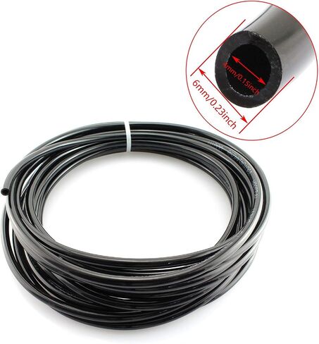 DGZZI Pneumatic Air Line 6mm OD 4mm ID Fuel Gas Air flex Polyurethane PU Pneumatic Tubing Hose Pipe 10 Meter 32.8ft Black in Saudi Arabia