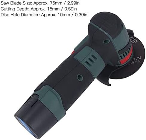 Cordless Angle Grinder, 19500RPM Powerful Low Noise Brushless Rechargeable Cordless Grinder with 2 Grinding Wheels Lithium Battery and Original Charger, Angle Grinder Tool for Cutting and Grinding(US) in Saudi Arabia